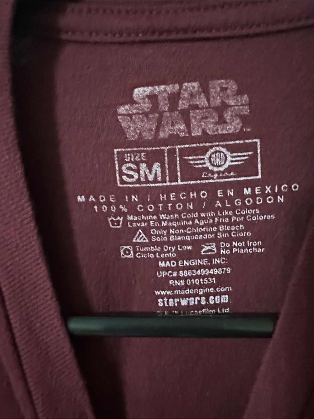 Star Wars Rogue One Graphic Tee - Burgundy Red - Picture 2 of 3